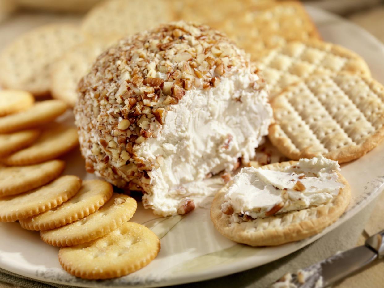 Cheese Ball with Crackers-Photographed on Hasselblad H3D2-39mb Camera