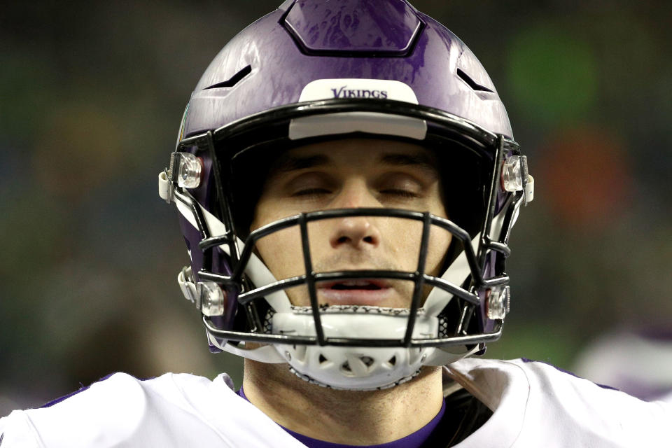Kirk Cousins fumbled on Twitter Monday, an occurrence Minnesota Vikings fans are all too familiar with. (Getty)