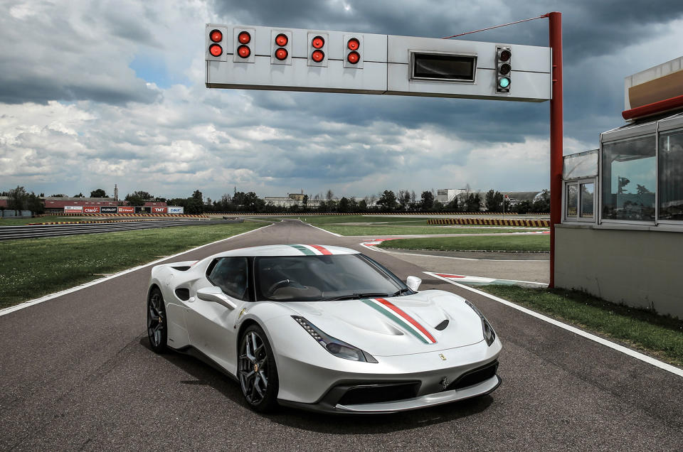 <p>Not many official Ferrari one-offs were commissioned by British Prancing Horse fans, but the 458 MM Speciale was. Based on a 458 Speciale, a completely new set of panels were constructed of aluminium and carbon fibre. This one-off was inspired by the <strong>288 GTO</strong>, with its wrap-around windscreen; the paintwork was pearlescent white while the interior was swathed in dark brown leather.</p>