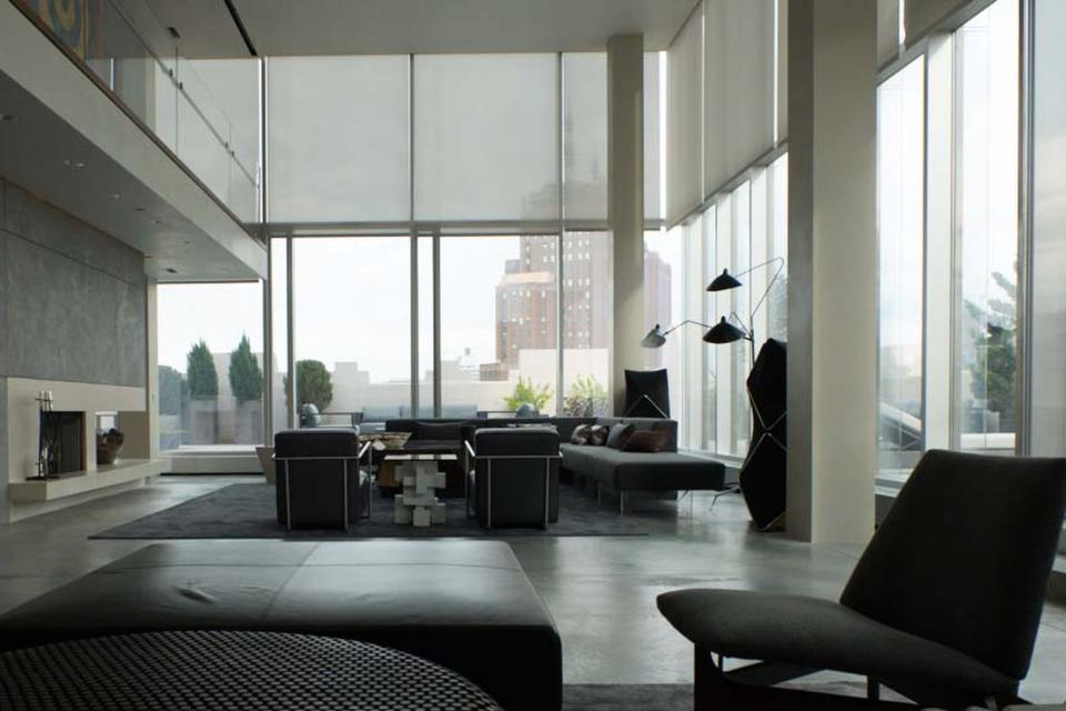 Axe's apartment is filmed at a 7,500 square foot penthouse apartment in the Tribeca neighborhood of Manhattan.