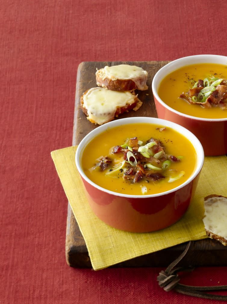 Butternut Squash Soup with Rosemary and Bacon