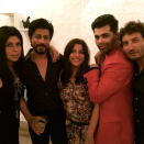 Anaita Shroff Adajania with Shah Rukh Khan, Zoya Akhtar, Karan Johar and Homi Adajania. Image:Instagram.com/karanjohar