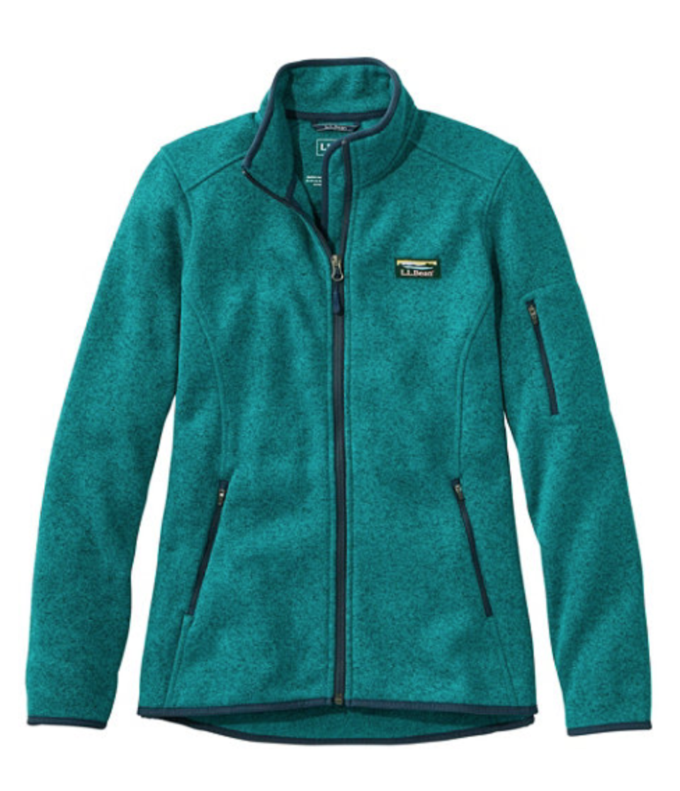 Women's L.L.Bean Sweater Fleece Full-Zip Jacket. Image via L.L. Bean.