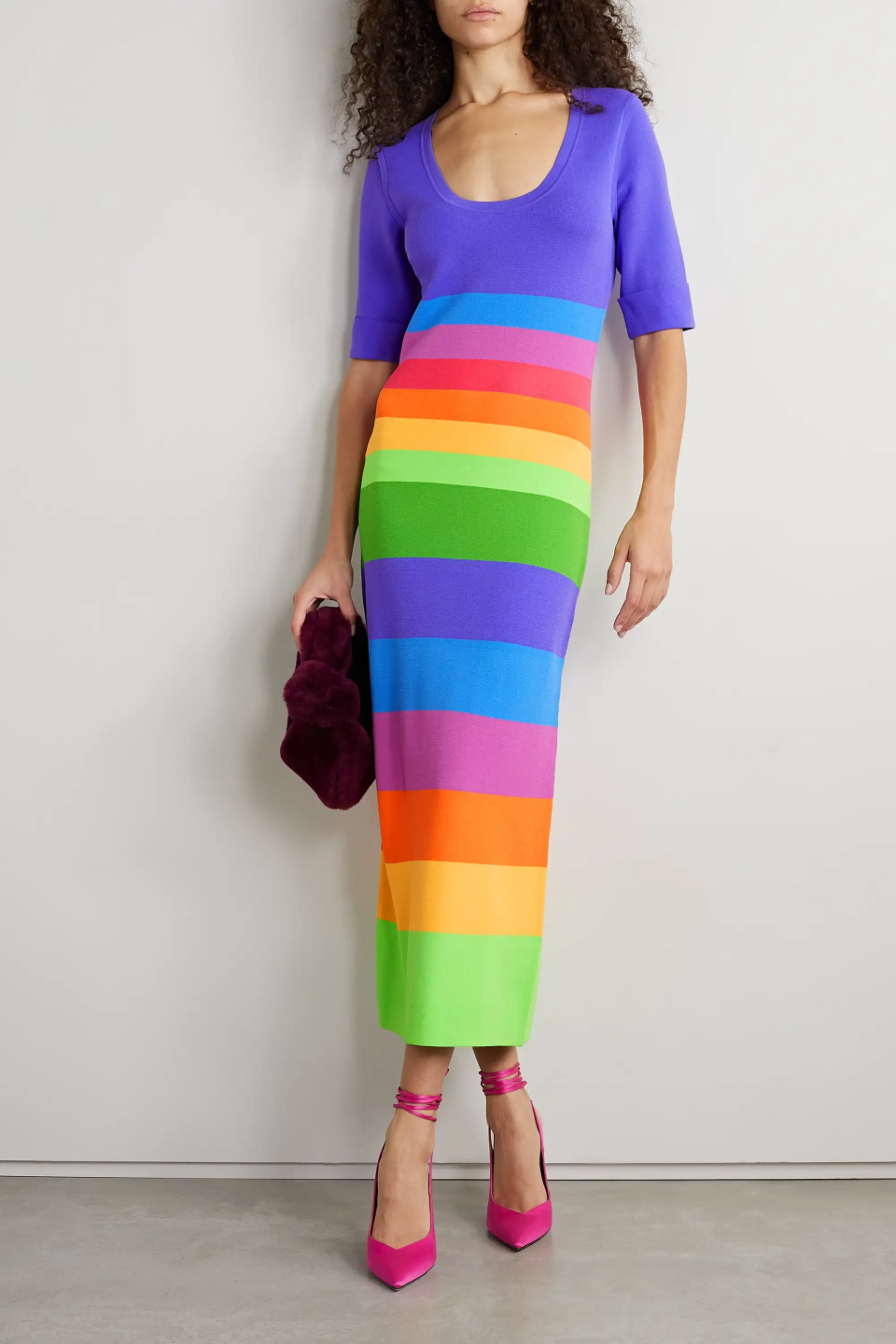 <h2>Technicolor Striped Wedding Guest Dresses</h2><br>Fittingly enough, colors of all stripes are coming back for this imminent spring wedding season. We're seeing everything from candy color blocks, throwback '70s palettes, and chaotic clashes that are unexpectedly playful as ceremony attire.<br><br><strong>Christopher John Rogers</strong> Striped jersey maxi dress, $, available at <a href="https://go.skimresources.com/?id=30283X879131&url=https%3A%2F%2Fwww.net-a-porter.com%2Fen-us%2Fshop%2Fproduct%2Fchristopher-john-rogers%2Fclothing%2Fmidi-dresses%2Fstriped-jersey-maxi-dress%2F22250442025652293" rel="nofollow noopener" target="_blank" data-ylk="slk:Net-A-Porter" class="link ">Net-A-Porter</a>