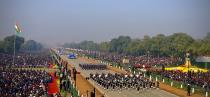 India’s Republic Day parade marches through Rajpath, the ceremonial boulevard in New Delhi, India, Sunday, Jan. 26, 2020. Sunday's event marks the anniversary of the country's democratic constitution taking force in 1950. (AP Photo/Manish Swarup)