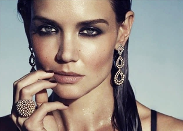 Celebrity advertising campaigns: Katie Holmes sexies up statement jewellery for H.Stern with smokey, smudged eyes and a stare that speaks volumes.