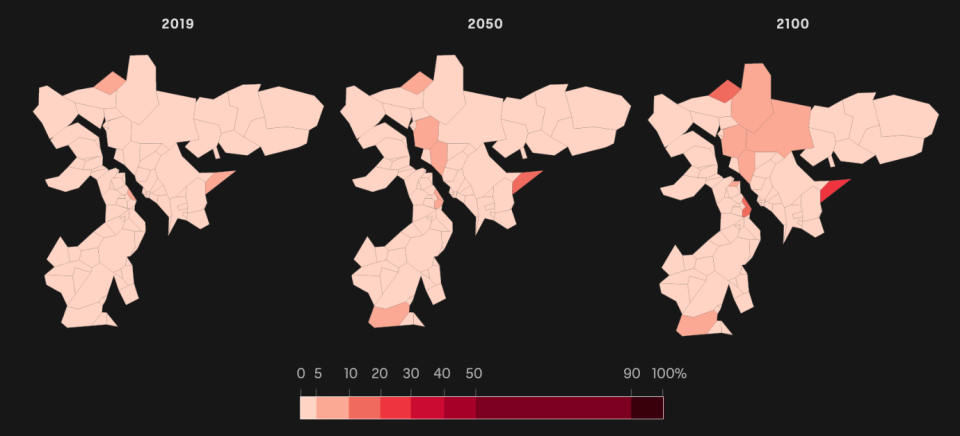 Hobart. (Source: ABC/Climate Risk)