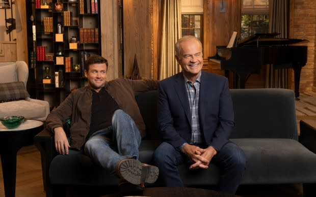 Jack Cutmore-Scott as Freddy Crane and Kelsey Grammer as Frasier Crane<p> Photo credit: Pamela Littky/Paramount+</p>