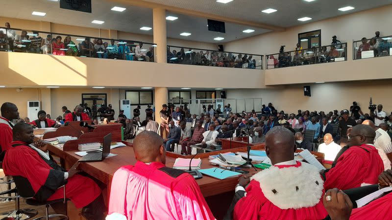 The trial of men accused for 2009 Conakry.s stadium massacre of pro-democracy protesters start in Guinea