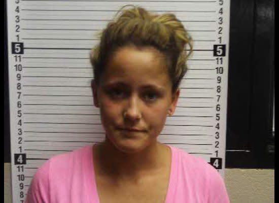 In this booking photo provided by the the Brunswick County Sheriff's Department, Jenelle Evans poses for a mug shot August 8, 2011 in Oak Island, North Carolina. Evans, of MTV's 'Teen Mom 2', was arrested Monday for violating the terms of her probation after testing possitive for Marijuanna and opiates. Evans was placed in jail on USD 10,000 bond and later released.   (Getty)