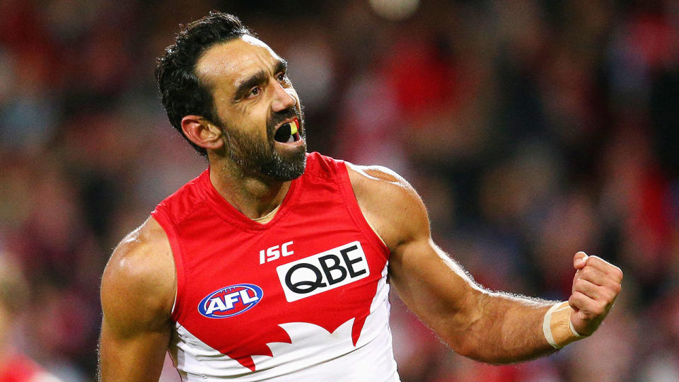 Adam Goodes retired at the end of the 2015 season. Pic: Getty