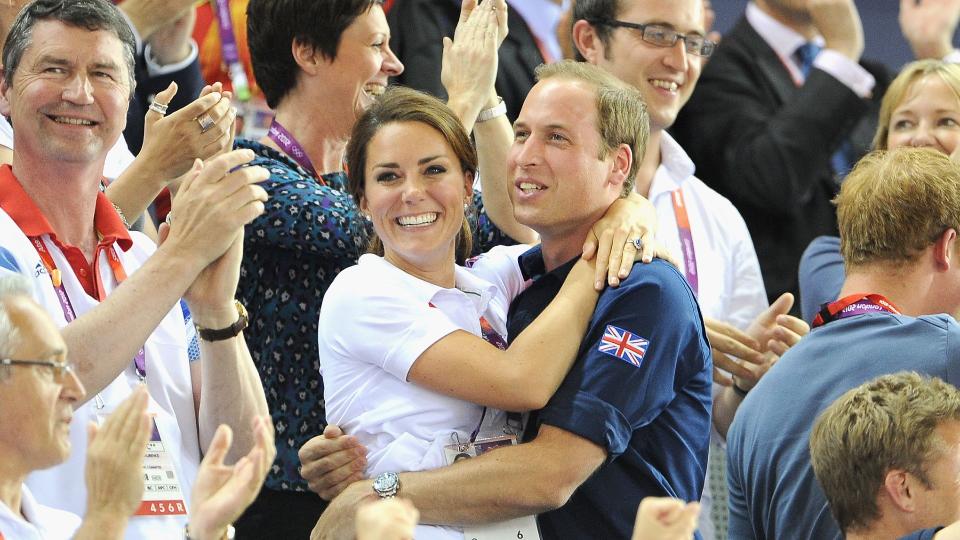 William and Kate caught up in the excitement