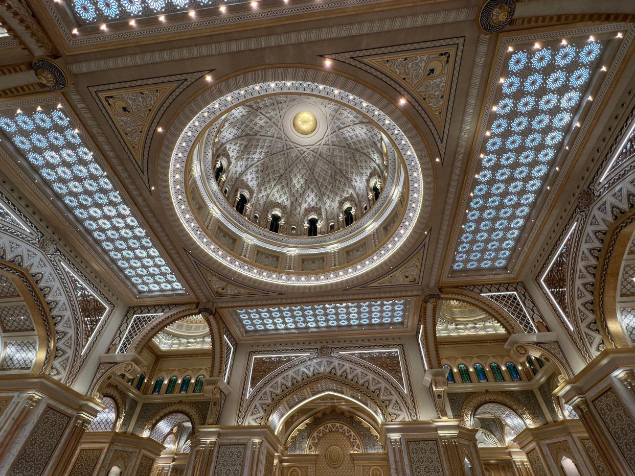 The interior of the ceiling of the Qasr Al Watan