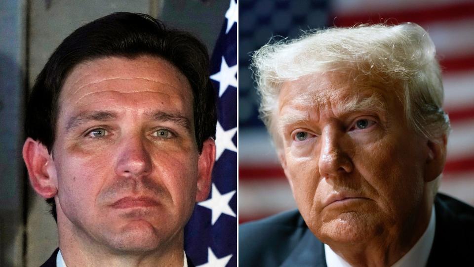 Ron DeSantis and Donald Trump