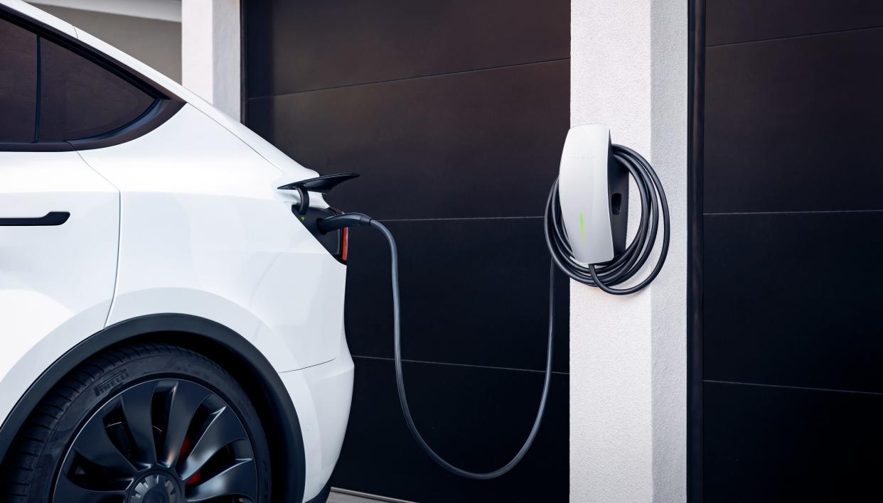 A Tesla home charging