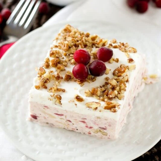 Creamy Frosted Cranberry Dessert