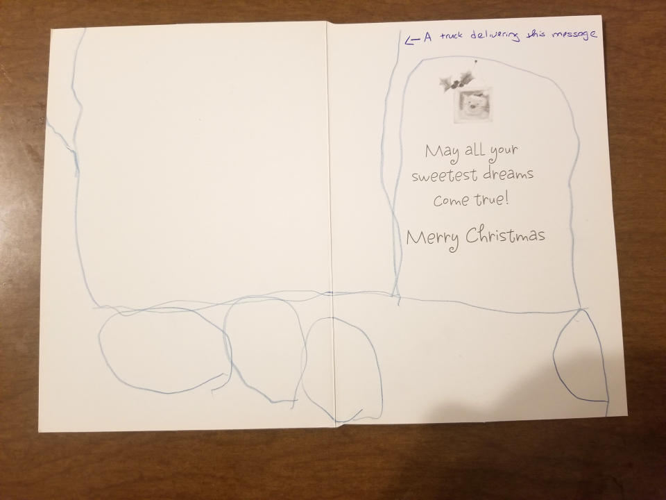 Image: 3-year-old Christmas card (Courtesy Megan Carolan)