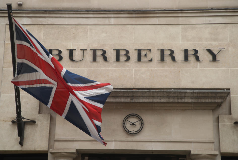 The Burberry store on New Bond Street, London. PRESS ASSOCIATION Photo. Picture date: Wednesday August 22, 2018. Photo credit should read: Yui Mok/PA Wire (Photo by Yui Mok/PA Images via Getty Images)