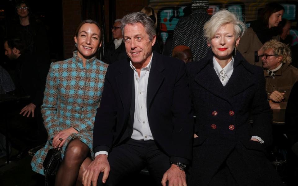 Anna Elisabet Eberstein, from left, Hugh Grant and Tilda Swinton were among those attending the event.