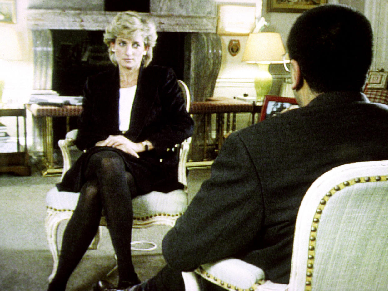 File photo dated 20/11/95 of Diana, Princess of Wales, during her interview with Martin Bashir for the BBC, which is on a new chart of the most-watched programmes in the 80-year history of British television.