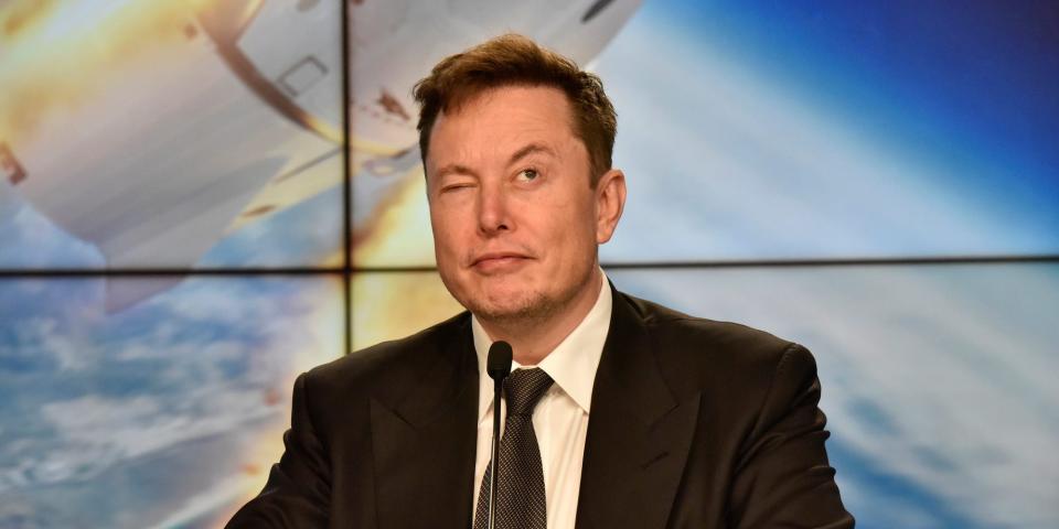 Elon Musk winking
