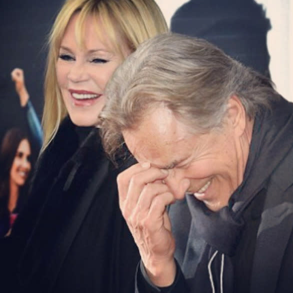 Melanie Griffith, who hit the red carpet with ex-husband Don Johnson to support their daughter Dakota’s new movie: “MG and DJ having a good ole laugh!! Enjoying Coqui’s success! #proudmommy #prouddaddy” -@melanie_griffith57 (Photo: Instagram)