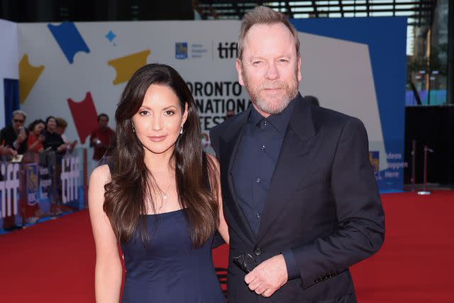 <p>Brian de Rivera Simon/Getty</p> Cindy Vela and Kiefer Sutherland