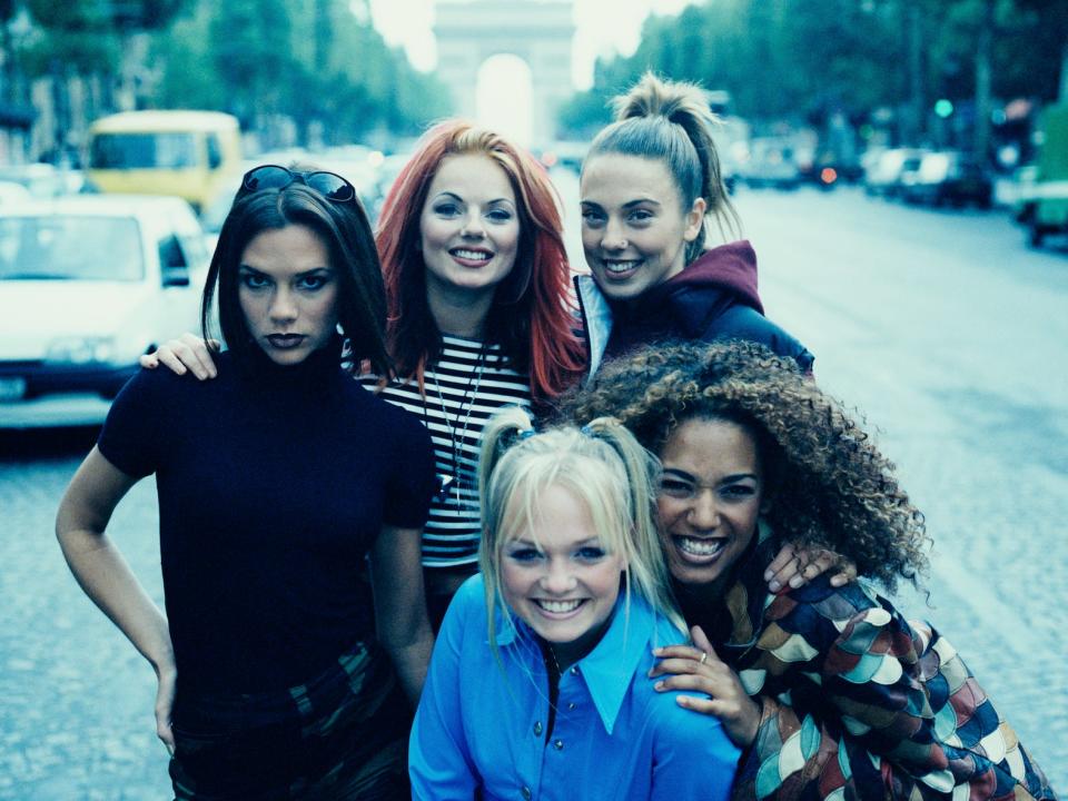 English pop girl group The Spice Girls in September 1996.