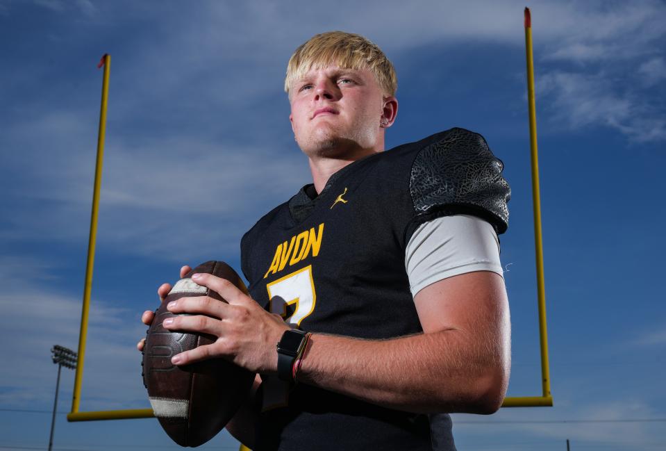 Avon's Mason Reynolds poses for a photo Wednesday, July 12, 2023, at Decatur Central High School in Indianapolis.  