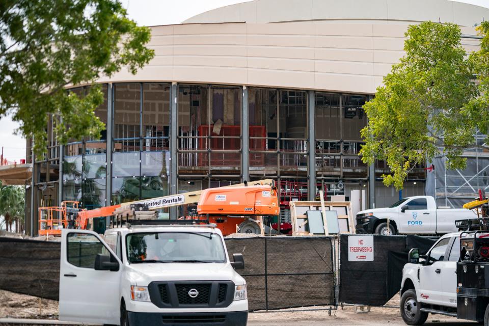 Construction continues on the new Gulfshore Playhouse in Naples on Friday, Jan. 12, 2024.