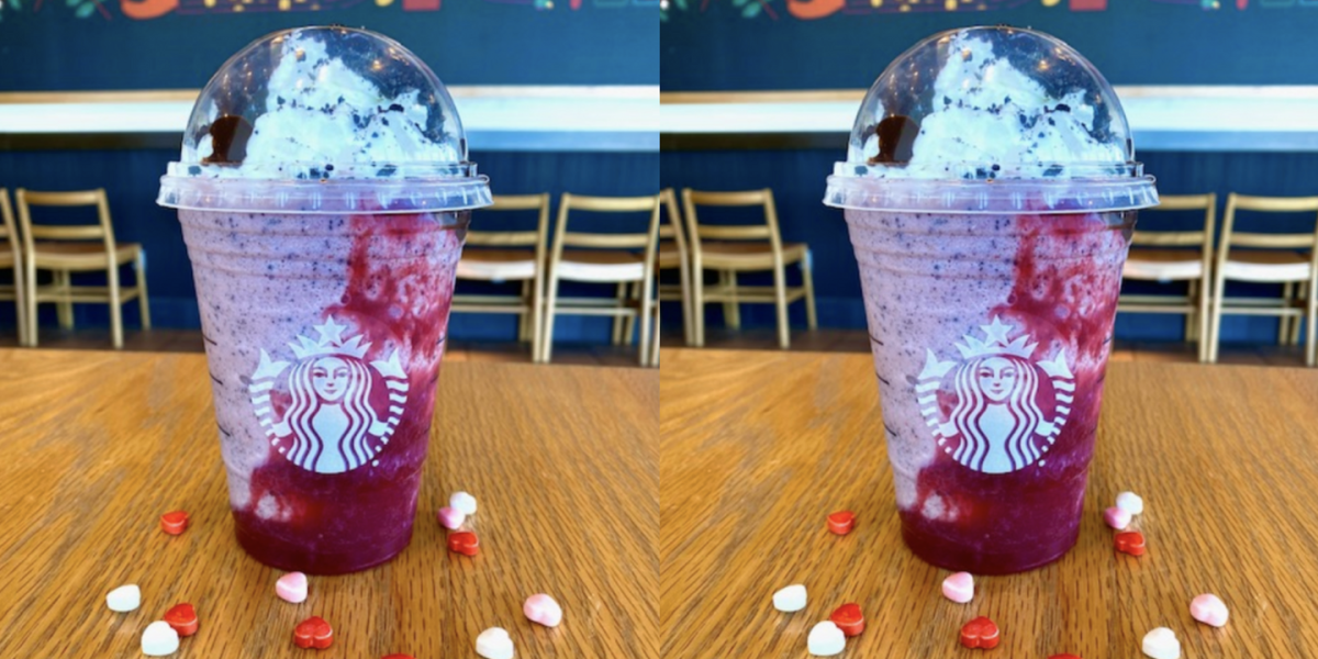 Celebrate this Valentine's Day with a Love Bug Frappucino from Starbucks' secret menu