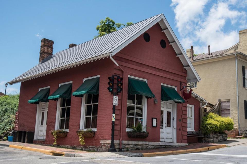 Barred: the Red Hen Restaurant in downtown Lexington, Va (AP)