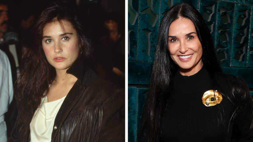 Demi Moore Left: 1985; 2023