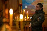 Orthodox Easter celebration near a front line in Donetsk region
