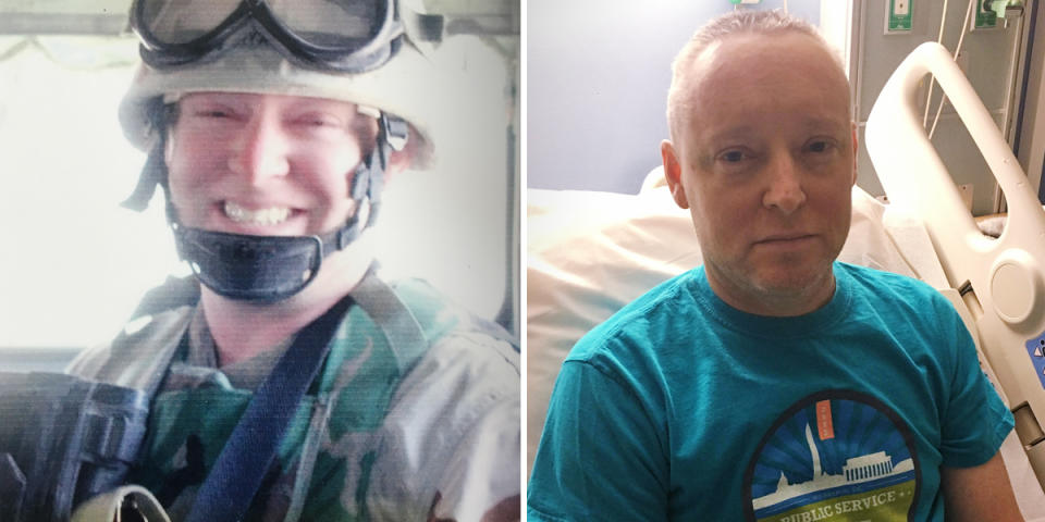 Andrew Myatt believes the acute lymphocytic leukemia he was diagnosed with in 2019 is connected to his exposure to burn pits in Iraq. (Courtesy Andrew Myatt)