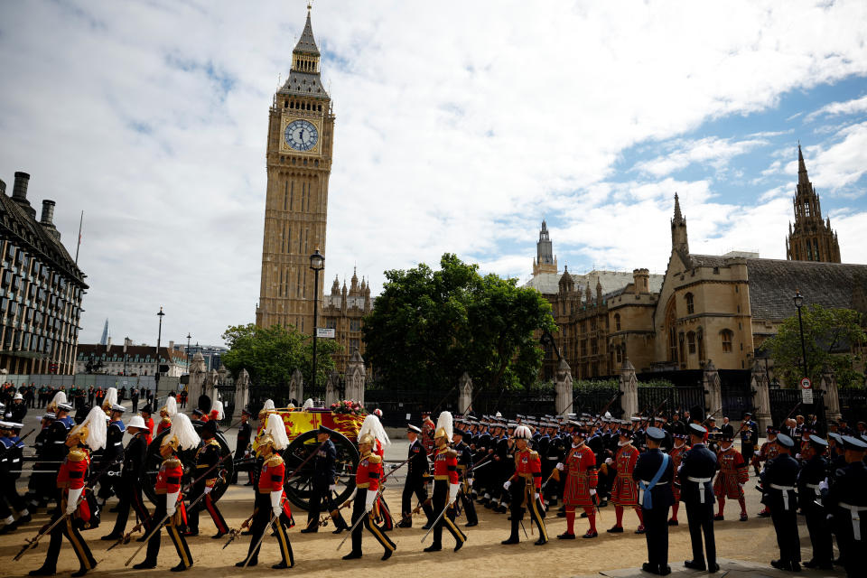 Social media users said they believed the large amounts of sand where there to help the gun carriages and horses. (PA)