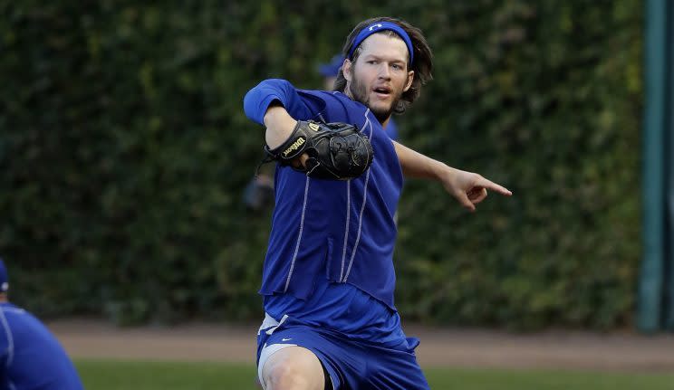 Clayton Kershaw will start Sunday's Game 2 for the Dodgers. (AP)