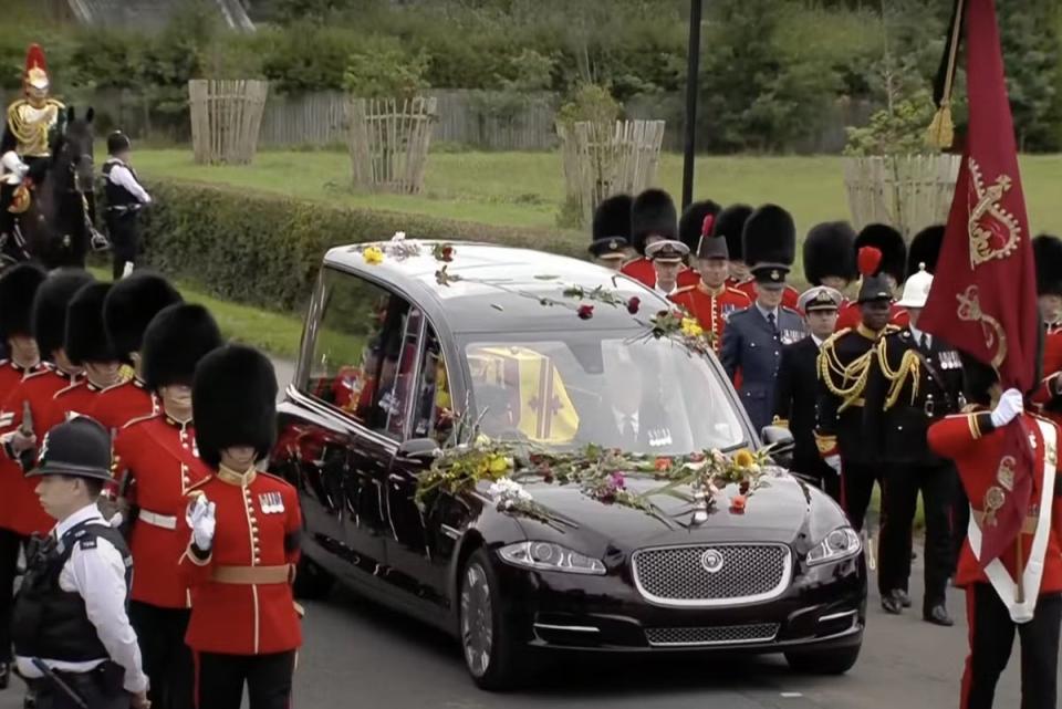 The royal hearse in Windsor (Sky News)