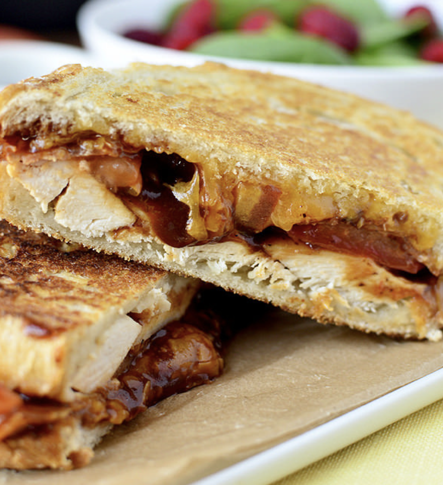 This sandwich has chicken AND bacon AND cheese. What more do you need?Recipe: Monterey Chicken Grilled Cheese