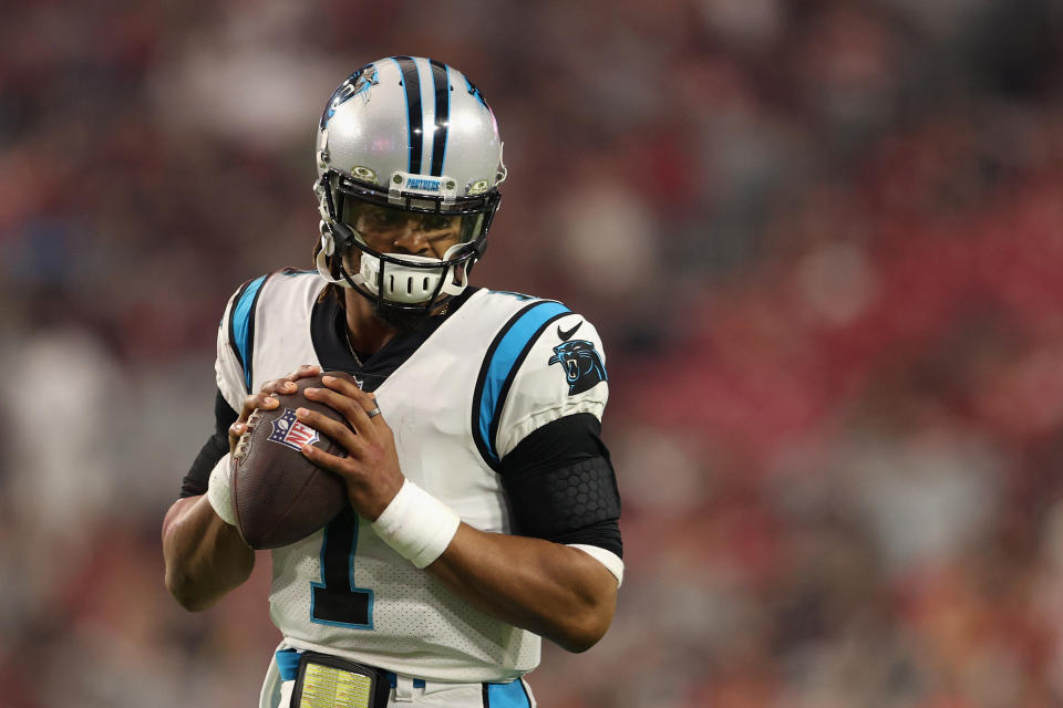 Cam Newton could start for the Panthers as early as Week 11. (Photo by Christian Petersen/Getty Images)