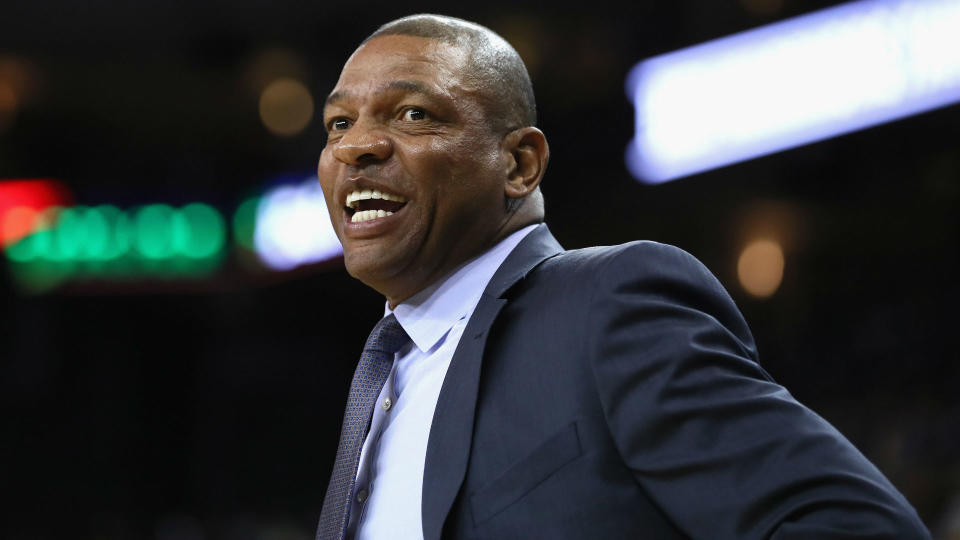 Los Angeles Clippers coach Doc Rivers dismissed reports he could take over at the Lakers.