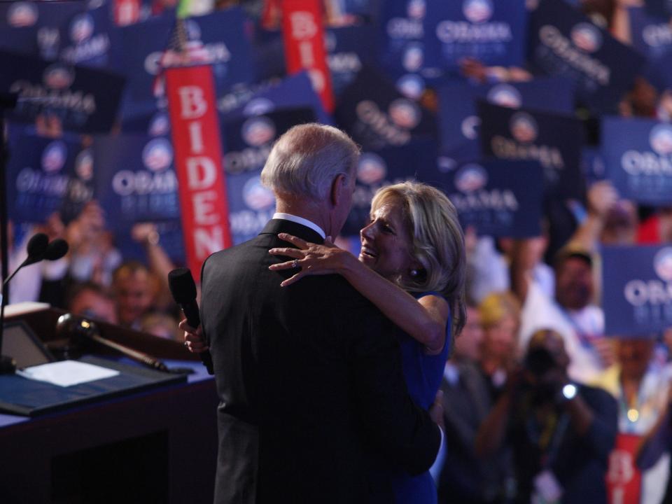 Joe Biden and Jill Biden at the 2008 DNC.