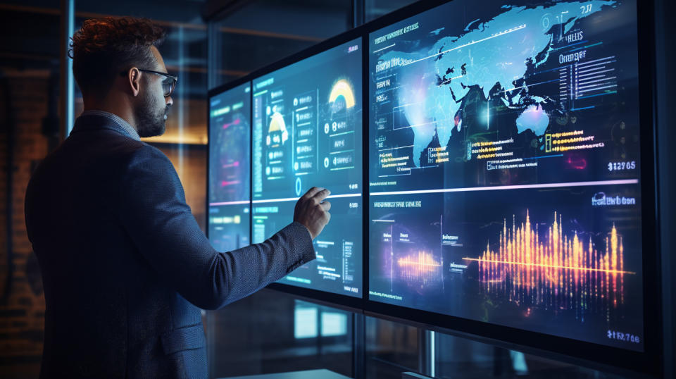 A Manager pointing to a Platform screen with an Accounts Payable Automation in focus.