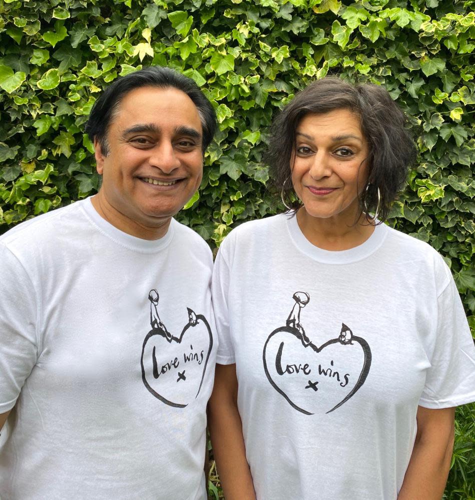 Sanjeev Bhaskar and Meera Syal in 2020.