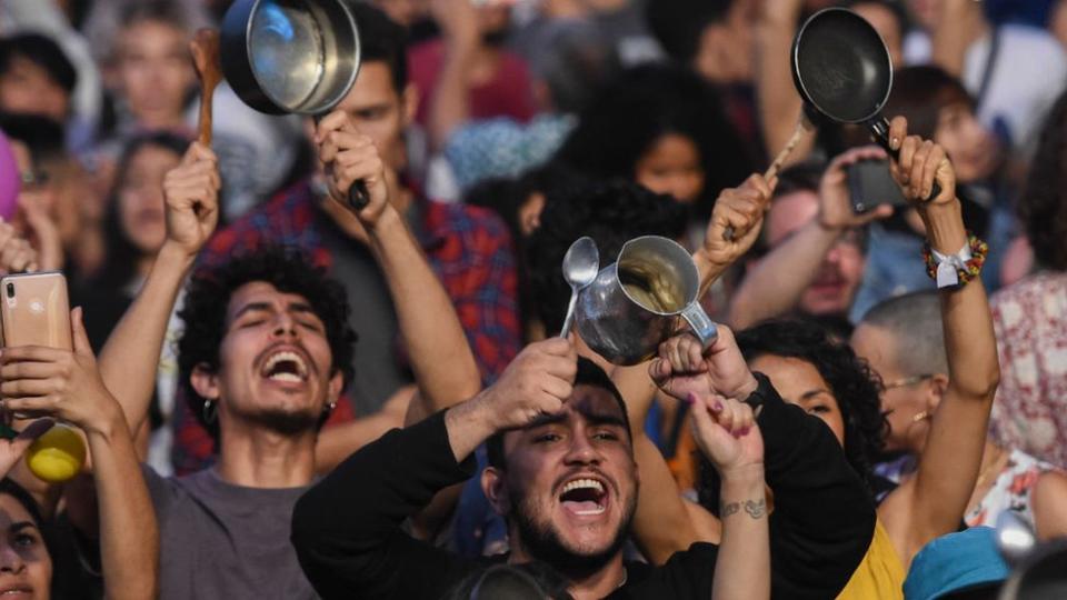 Protesta en Ecuador en diciembre 2019.