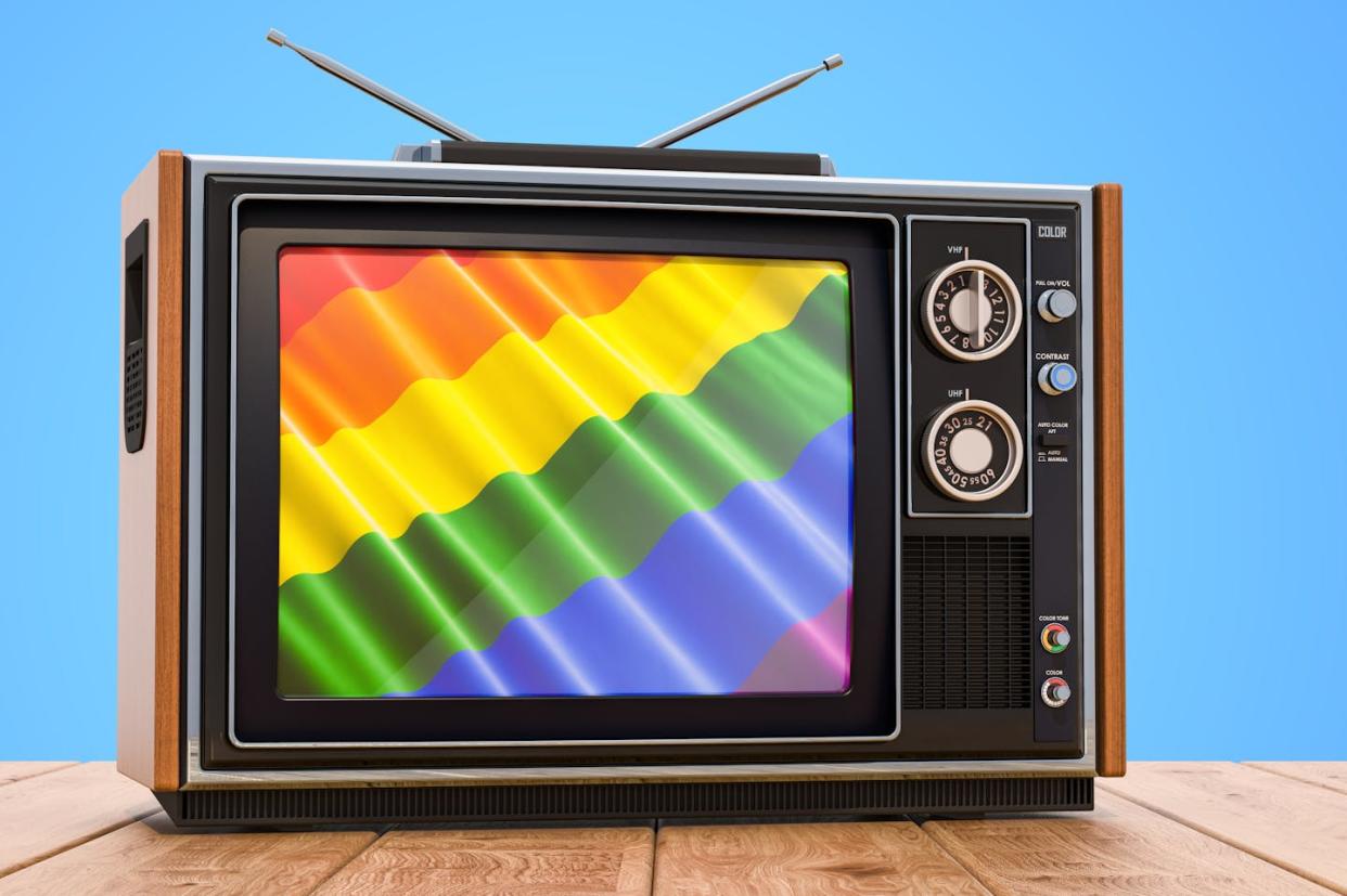 The producers of LGBTQ+ public access series viewed them as a blend of entertainment, art and media activism. <a href="https://www.gettyimages.com/detail/photo/gay-tv-concept-3d-rendering-royalty-free-image/1097517892?phrase=gay+television&adppopup=true" rel="nofollow noopener" target="_blank" data-ylk="slk:AlexLMX/iStock via Getty Images;elm:context_link;itc:0;sec:content-canvas" class="link ">AlexLMX/iStock via Getty Images</a>