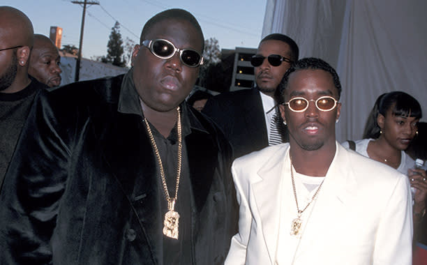 Sean "Puff Daddy" Combs With Notorious B.I.G. at the 11th Annual Soul Train Music Awards on March 7, 1997