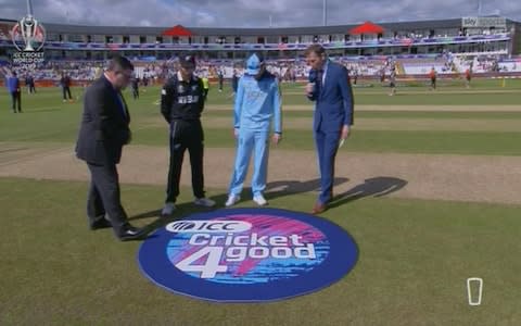 The toss in Durham - Credit: Sky