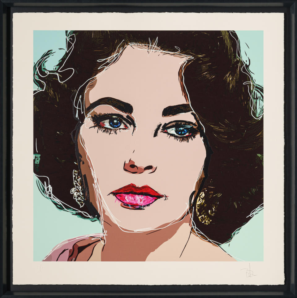 Johnny Depp’s Elizabeth Taylor print (Castle Fine Art/PA)