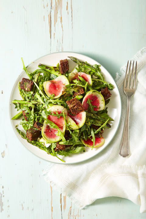 Garden Greens and Pumpernickel Panzanella